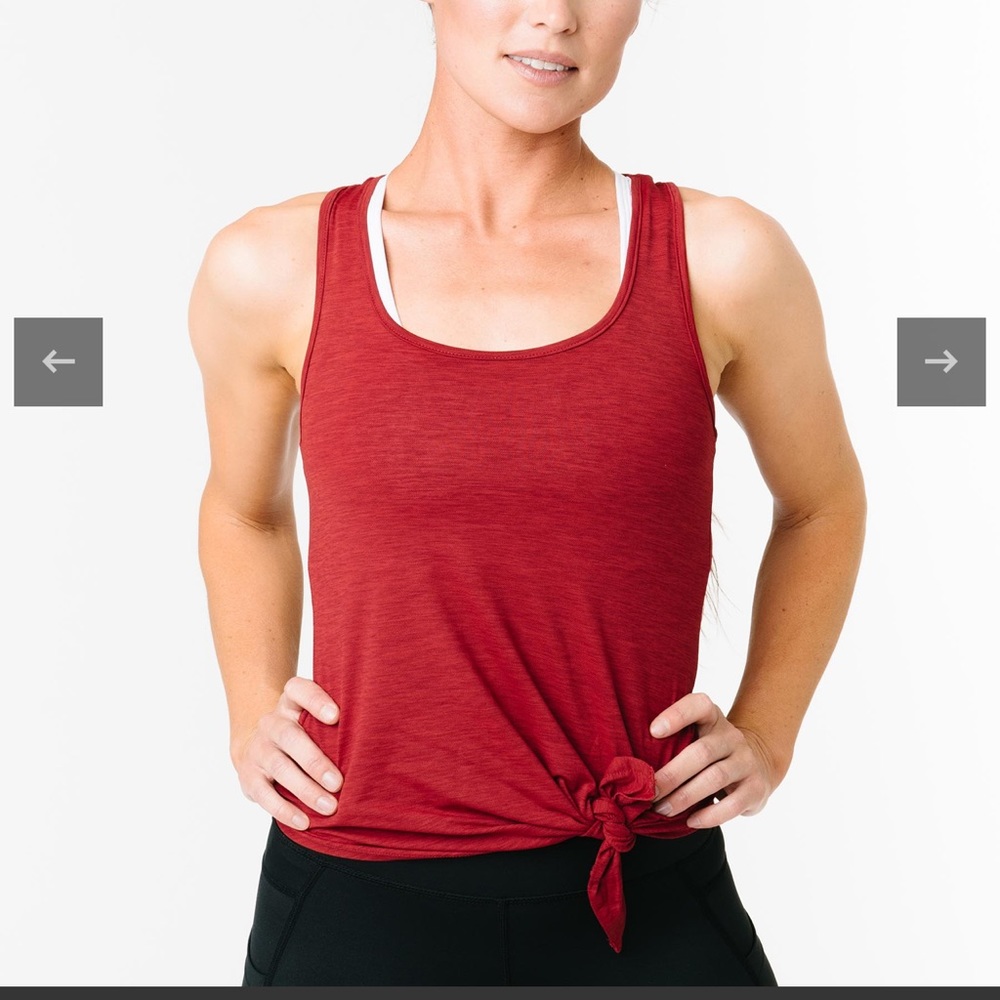 NWOT Zyia active wear Red Knot Just a Cute Tank